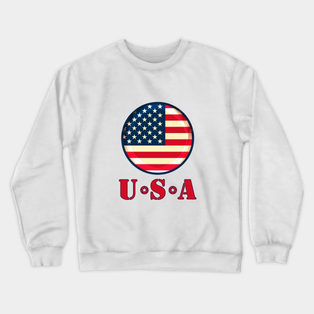 USA Crewneck Sweatshirt by Gaspar Avila